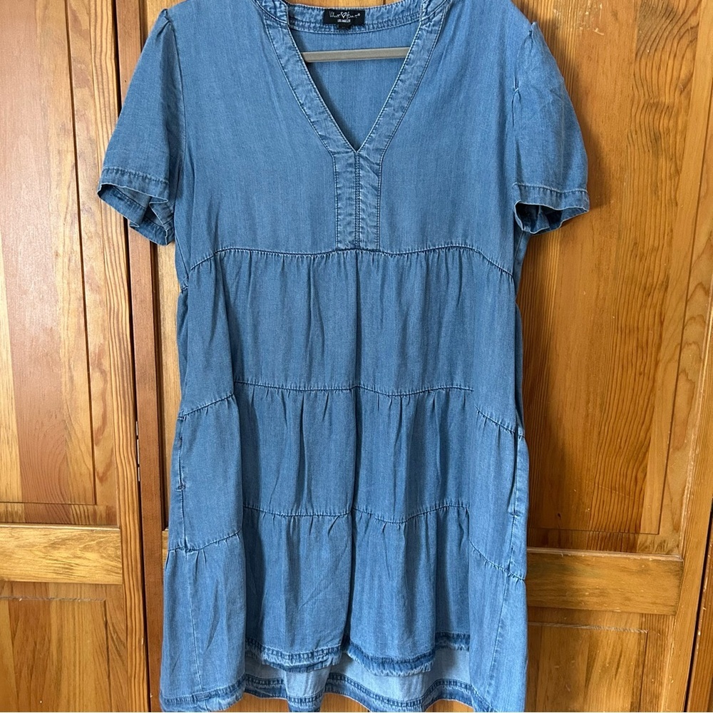 Tiered Denim dress